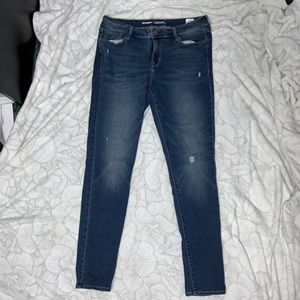 Old Navy Rockstar Mid-Rise Dark Wash Jeans-12 Long